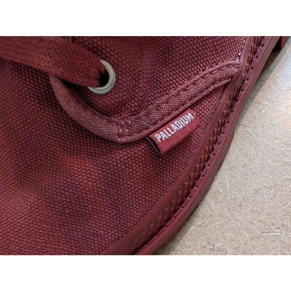 Palladium Pampa Hi Canvas Boots Wax Red Canvas Size 7.5 100% Vegan - Picture 9 of 12